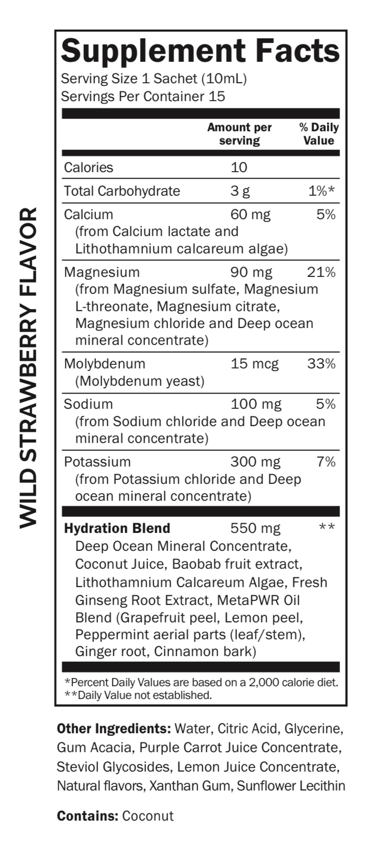 MetaPWR Recharge Electrolyte Mix Wild Strawberry (15 Sachets)