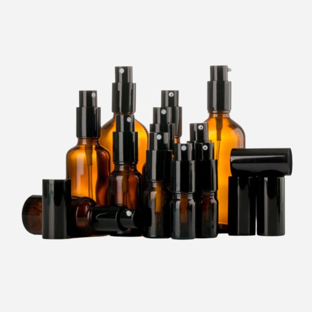 5 x 50mL Amber Glass Spritzer Bottles